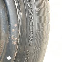 【バリ溝4本まとめて】ブリヂストン　15インチ　鉄ホイールタイヤセット！の画像