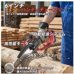 新品❤️電動チェーンソー　剪定バサミ　バッテリー2個！！✨付属品多数！！⭐️の画像