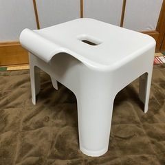 【美品】山崎実業 風呂イス ホワイトの画像