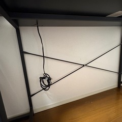 【要搬出お手伝い】 山善 デスク 黒 100cm コンセント付の画像