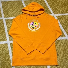 14･HUF･BIGロゴ･オレンジスウェットフーディ