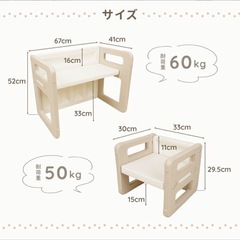 【決まりました】キッズデスクとチェア2脚のセットの画像