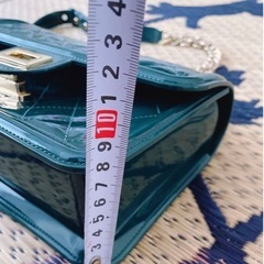 キルティングデザイン ショルダーバッグ　グリーンの画像