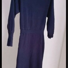 AZUL by MOUSSY 黒 ロングニットワンピース Sサイズの画像