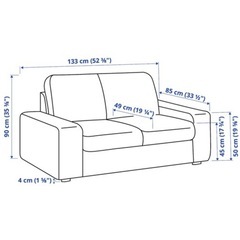  使用１年未満✨IKEA イケア KIVIK シーヴィク 2人掛けソファコンパクト の画像