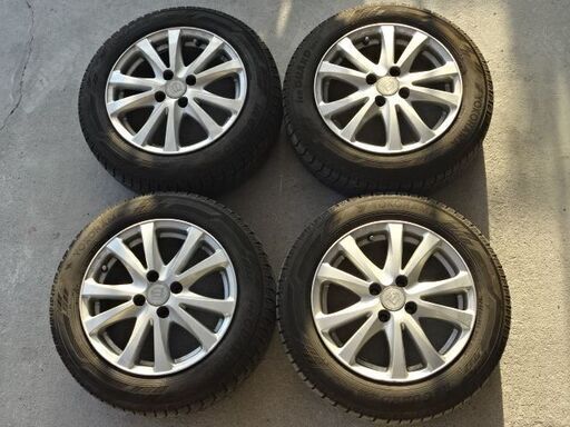 中古☆スタッドレス ice GUARD iG60(ヨコハマ) ＋APHRODITE アフロディーテ 175/65R15 冬タイヤ×4本 4穴 年週コード：2023年24週