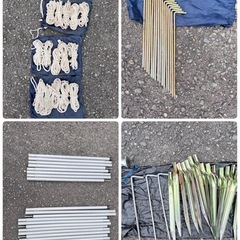 SOUTHERNPORT スクリーンタープ キャンプメッシュ スクリーンタープ 超大型サイズ テント 説明書付き 蚊帳　の画像