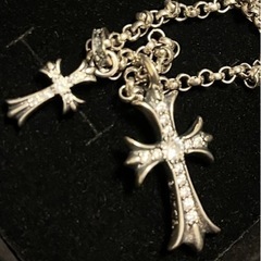 ダブルクロス　CHネックレス 十字架 リバーシブル ダブルクロムネックレスの画像