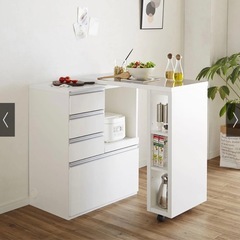 スライド伸長式カウンター幅91〜126センチの画像