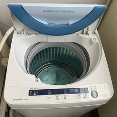 【0円／無料】SHARP 全自動洗濯機 5.5kg（2014年製）引き取り限定・現状渡しの画像