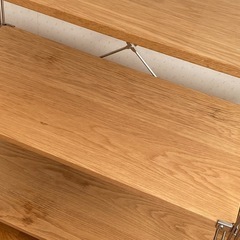 無印良品      ステンレスユニットシェルフ オーク材　ワイド 中の画像