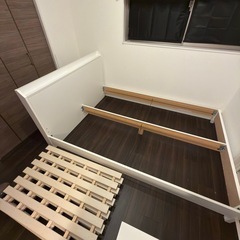 ダブルベッド  ベッドフレーム  ニトリの画像