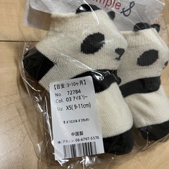 新品未使用　靴下　ベビー　パンダの画像