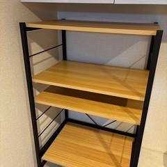 ゴミ箱上レンジラックの画像