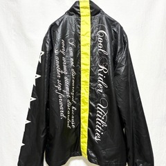 ナイロンジャケット メンズ M ブラック×イエロー ユニセックスの画像
