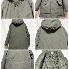《美品》ikka 中綿ジャケット 撥水加工 M カーキ メンズ ユニセックスの画像