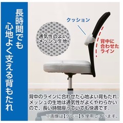 ニトリ　オフィスチェア(OC 001 GY)の画像