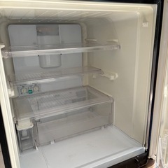 【現状品特価】SHARP SJ-PW31Y-T 冷蔵庫 317L 両開き どっちもドア シャープ ブラウン 2014年式 の画像