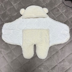 クマ耳 おくるみ 新生児 退院 防寒 キルティング 厚手 お宮参り ふわふわ 可愛い の画像