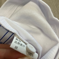 男児制服ポロシャツ　170cm 半袖　白　綿100%の画像