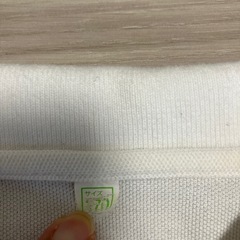 ②スクールホワイト　半袖ポロシャツ 170cm 綿混の画像