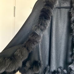 ファー ポンチョ タグ付き カシミヤの画像