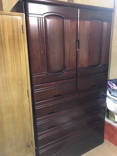 美品　天然木　府中タンス