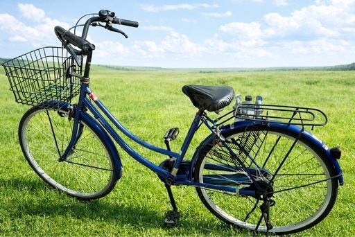 自転車26インチ　青色シティサイクル