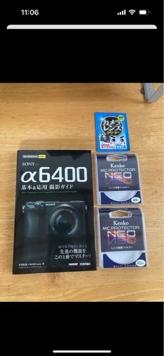 SONY α6400ミラーレス一眼カメラ＋ガイド本＋レンズ保護フィルター