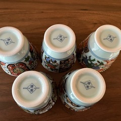 有田焼 清秀 絵変わり フリー カップ５客 の画像