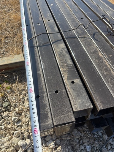 角パイプ 長さ2.1ｍ　50*50ｍｍ　30本セット 　中古