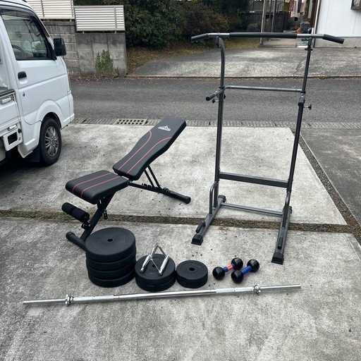 決まりました。トレーニング器具5点セット値下げしました