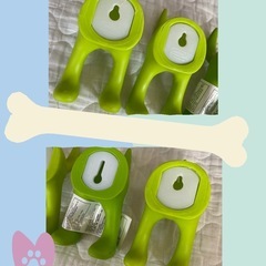 IKEA イケア 犬のしっぽ 壁掛けフック 緑 グリーン 4点の画像