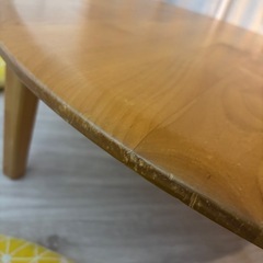 天然木　折りたたみ　　丸テーブルの画像