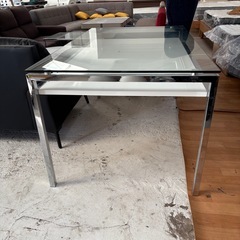 ⭐️NITORI⭐️ガラスニ重天板テーブル 大阪市近郊配送無料の画像