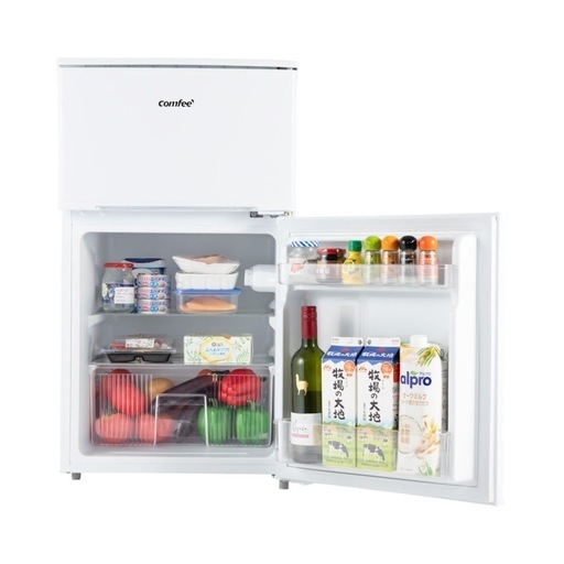 2025年2月購入、未使用、未開封Comfeeミニ2ドア冷凍冷蔵庫
