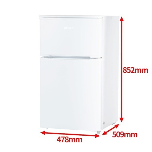 2025年2月購入、未使用、未開封Comfeeミニ2ドア冷凍冷蔵庫