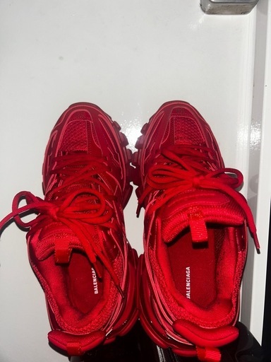 超美品●Balenciaga バレンシアガ ●  26cmトラックトレーナー レッド  