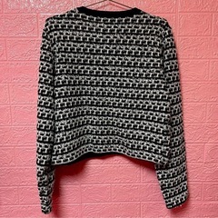 新品 Rag Out ツイードニットカーディガン Ｌの画像