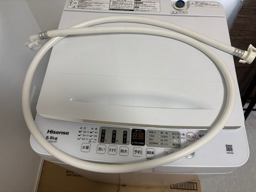 【美品】Hisense 洗濯機 5.5kg 2023年製 早い者勝ち