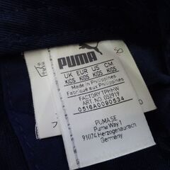 ( E-196 )PUMA プーマ キャップ 帽子 ネイビー 紺色 頭囲調節可能 子供 キッズ 中古の画像