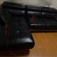 定価60万 イタリア本革高級カウチソファ コーナー レザーの画像