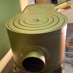 ※ 窓付き薪ストーブ　釜戸　調理 炊き出し 焚き火台 バーベキュー　薪暖炉 の画像