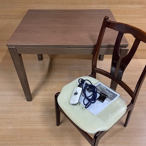 【k6ダイニングコタツ】YUASA チェア付 DKH-R973DLT（MB）