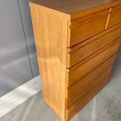 値引きしました！週末限定価格　激安‼️チェスト　ハイチェスト　タンス　洋服　収納　木製　6段　の画像