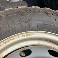 【2025年製・バリ溝】ヨコハマ ジオランダーKT 145/80R12 80/78N ダイハツ純正ホイール4本セットの画像