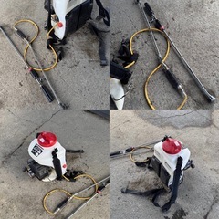 A-338△ y 岐阜発/ 工進/ KOSHIN/ 背負い動力噴霧器/ ES-10/ 動噴/ 実動 動画散布機/ ノズル2本/ 現状品/ R7.6/25 △の画像