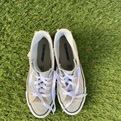 converseハイカット23㌢水色デニムの画像