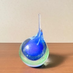 グラスアート黒木国昭 作 雨雫 一輪挿しの画像