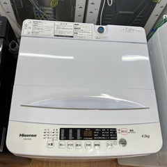 安心の1年保証付。【Hisense 全自動洗濯機 HW-K45E 4.5kg 2024年製】取りに来れる方限定の画像